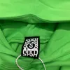 Зеленая пена печать капюшон мужчин женщин узор пуловерные кофты