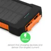 Оптовая 20000 мАч Солнечный банк водонепроницаемый мобильный телефон Двойной USB -порт Зарядное устройство Внешнее резервное резервное копирование с розничной коробкой для Xiaomi Samsung