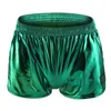 Sous-vêtements Boxers Sous-vêtements Nylon Sexy Hommes PU Faux Cuir Short Gainant Cool Mâle Gay Trunks