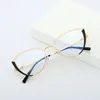 Kvinnor Fashion Cat Eye Yeare Glasögon Ram Anti Blue Lines Metal Good Quality Designer Optisk Frame 6 Färger Partihandel