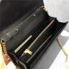 Genuine leather bag chain purse fashion KATE clutch lady niki Luxury designer shoulder bags tote cowhide presbyopic card holder ha233d