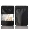 50pcs Yeniden Yerleştirilebilir Zip Kilit Paket Çantalar Alüminyum Folyo Plastik Ziplock Stand Up Torbalar Hediye Takı Depolama Çantası Window275R