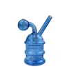 4. 6 인치 높이 컬러 해골 유리 물 담뱃대 Shisha Dab Rig 물 흡연 파이프 휴대용 버블 러 오일 버너 파이프
