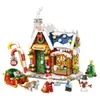 Loz Blocks Fai da te Building Building Mattoni carino Natale set giocattoli per bambini Juguetes Babbo Natale Babbo Natale Gifting Gifts Girls Presente Capodanno 1223 Y0916