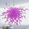 Modern Lamps Creative Chandeliers Crystal Hand Blown Purple Glass Chandelier Luxurious Indoor Lighting Villa Office Decoration