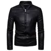 Vestes pour hommes 2021 Mode Automne Veste en cuir pour hommes Plus Taille 4XL Noir Marron Collier Collier Manteaux Biker