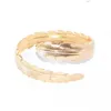 Vintage Gold Silver Color Leaf Feather Swirl Snake Arm Cuff Armlet Armband Big Bangle for Women Bracelet Jewelry Q0719