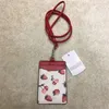 Titulares de cartão Moda Designer Slim Wallet Lanyard Bus Titular Estudante Escritório Pessoal Trabalho Titular Mulheres Carteiras ID Crédito Dinheiro Cl241C