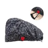 Drukowane Unisex Bawełna Regulowany Pet Work Dust Cap Cap Caps Elastyczne Kapelusze Piękno Salon Poszukiwanie Beanie