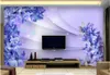 월페이퍼 WDBH 사용자 정의 PO 3D 벽지 판타지 보라색 꽃 배경 거실 홈 장식 벽 벽화 벽에 대 한 벽화 3 D
