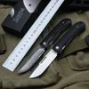 Tunafire GT962 Outdoor Carry Short Knife D2 Blade G10 Hantera Svart Camping Självförsvar Jakt Cutter EDC Hand Tool