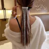 Fyuan Shine Hairpins cheios para mulheres Bijoux Tassel Long Tassel Crystal Hair Acessórios Jóias de Banquetes de Casamento 220726