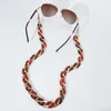 Resin Marble Pattern Color Matching Eyeglasses Chains Fashion Bag Chain Shiny Necklace