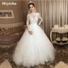 ZJ9156 2021 branco marfim laço bola princesse noiva vestido de mangas curtas vestidos de noiva vestido de noiva