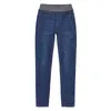 Vinter jeans för kvinnor sträcker varma velvet denim penna byxor förtjockad hög midja kvinnliga raka byxor överdimensionerade p8035 211112