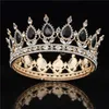 Gold Purple Queen King Bridal Crown for Women Headdress Prom Pageant Wedding Tiaras and Crowns Hair Smycken Tillbehör 210707