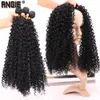 Extensions de cheveux synthétiques de couleur noire à haute température Afro Poules à cheveux bouclés de 1630 pouces de long tissage8619700