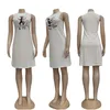 Sommerkleider Frauen Damen reine Farbe weiße Pendelhülle ärmellose Kurzmädchen Party Casual One -Stück Kleid J2505