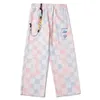 Männer Hosen Männer der Männer Plaid Tie Dye Baggy Jogger Hip Hop Baumwolle 2022 Herbst Harajuku Streetwear Jogginghose Casual Mode track