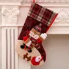 DHL Snabb julstrumpor Santa Snowman Presenthållare Förvaringsväska Hängande Heminredning Nyårsstrumpor Ornament Xmas Tree Decoration Partihandel