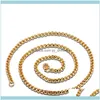 Chaînes Pendentifs Jewelrychains 1.5Mm En Acier Inoxydable Colliers Boîte Poli En Vrac Fermoirs De Homard Mode Aessories Bijoux En Gros Drop De