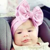 A981 Infant Baby Flowers Double Layer Big Bowknot Headband Kids Elastic Hair Band Children Soft Headwear Turban Hairbands