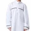 Etnische kleding Herfst Moslim Kids Abaya Voor Jongens Jubba Thobe Lange Mouwen Arabische Tieners Islamitische Kinderen Dubai Stripes Robe Kaftan