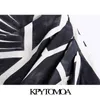 Kpytomoa Frauen Chic Mode Gedruckt Drapierter Asymmetrie Minirock Vintage Hohe Taille Seiten Reißverschluss Weibliche Röcke Mujer 210730