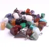 Irregular Colorful Natural Crystal Stone Quartz Chain Pendant Necklaces Silver Plated Fashion Jewelry For Women Girl Party Club Accessories