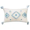 Cuscino/cuscino decorativo cuscino bianco copertura floreali casette quadrate di divano decorazione per la casa in cotone grigio grigio 45x45cm