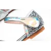 春の夏の子供の女の子の靴サンダルブリンズスパンコールクリスタルボウプリンセスダンスシューズのためのガールズフラットヒール子供の靴210713