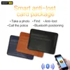 Smart Men Outdoor Buisness Travel Package Card Holder Anti-lost Bluetooth Money Short PU Leather Satchel Wallets