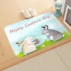 Glad påskmattor dörrmatta kanin ägg mönster golvmatta anti-slip tvättbara badrum mattor zze11540