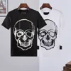 Essvlone Phillip Düz PP Tasarımcı Erkek Kafatası Elmas T Shirt Kısa Kollu Marka Bahar Ve Yaz Yüksek O-Boyun Kaliteli Kafatasları Tshirt