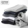 HSS Brand 100% Pure Men Socks Casual Business Stripe Deodorant Breathable Man Travel Winter Sock 5 Pairs / Lot