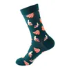 Мужские носки для мужчин и женщин Happy забавные с принтом, милые зимние носки с авокадо, суши, едой, хлопком, модные Harajuku Inscriptions305F