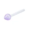 CSYC Y003 Pipes En Verre Tube Transparent Style Fraise Bol Brûleurs À Huile Fumer Pipe 7 Couleurs