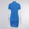 Colysmo Short sleeve Dress Woman Ruched Button up Solid Color Green Mini Bodycon Summer Lady Fashion Casual Shirt Vestidos 210527