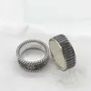 2021 Letter Stripe Couple Ring Gear Open Bracelet Fashion Retro Men And Women Flower Luxury Brand Alloy Jewelry