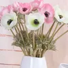 Riktig touch artificiell anemone silke flores artificies för bröllop som håller falska blommor hem trädgård dekorativa krans das42