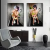 Sexy Woman Poster Bere Fumatori Ragazza Wall Art Immagini Per Soggiorno Toilette Bagno Lavabo Home Decor Ritratto Stampe