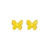 Stud Original 24K Gold Color Piercing Earrings For Women 2021 Fashion Small Butterfly Shape Metal Star Wedding Jewelry6393609