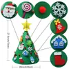 Ourwarm 3D DIY Filt Toddler Julgran År Barn Gåvor Toys Konstgjorda träd Xmas Heminredning Hängande ornament 211012