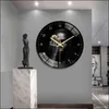 Art Wall Clock Home Decoration Fashion Silent Quartz African Golden Female Christmas Gift Family 220115