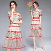 Summer Floral Embroidery Mesh Dress Women O-neck Casual Slim Long es Fashion Elegant party Vestidos 210529