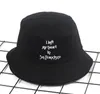 Cloches Letter Embroidery Bucket Hat For Men Women Fashion Outdoor Fishing Adult Panama Summer Lovers Flat Hip Hop Bob Cap