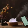 Massivholz Aroma Diffusor Spray Luftbefeuchter Haushalt Mute Große Kapazität Nachtlicht Holz Aromatherapie Maschine Wasserlos Aus 210724