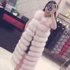 Selling Whole Skin Fur Hooded Imitation Fur Coat Women's Long Sleeveless Vest 211207