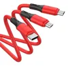 1.2m 3 em 1 Cabos de carregamento para Huawei LG Samsung Note20 S20 Micro USB Tipo C com Saco OPP