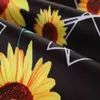 1-6y Spring Autumn Children Boy Girl Roupos Set Sunflower Tops de mangas compridas calças FLARE ROUTAS FLORAIS 210515